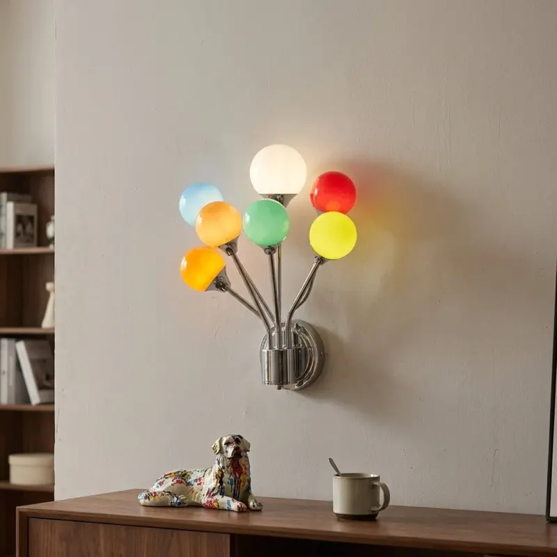 Colorful Balloon Glass Globe Wall Lamp - Image 0