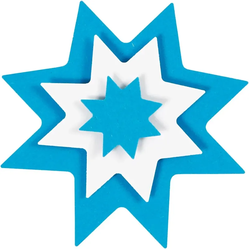 Craft Punch Set, grafical star, size 25+50+75 mm