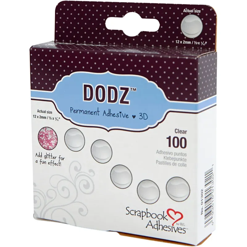 Dodz Adhesive Dots, dia. 12 mm, thickness 2 mm, 100 pc