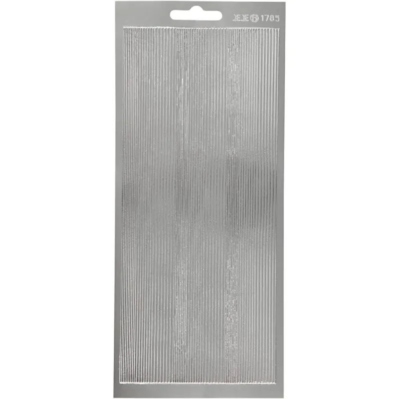 Stickers, borders, sheet 10x23 cm, silver, 1 sheet