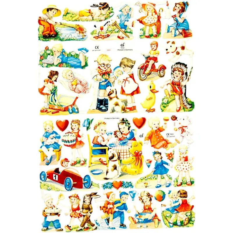 Vintage Die-Cuts, kids, sheet 16,5x23,5 cm, 2 sheet