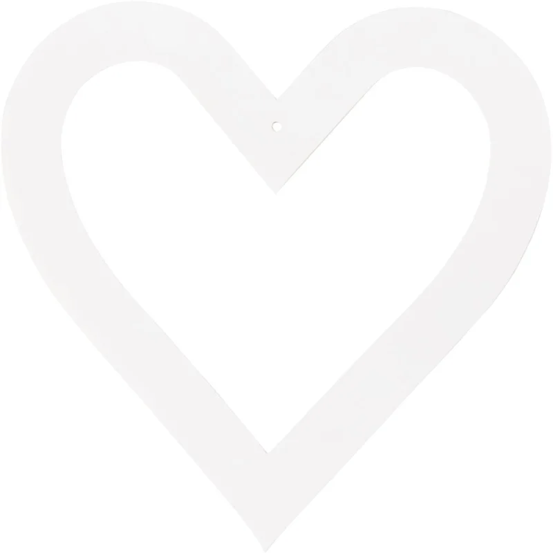 Heart Frame, size 18x18 cm, 230 g, white, 16 pc