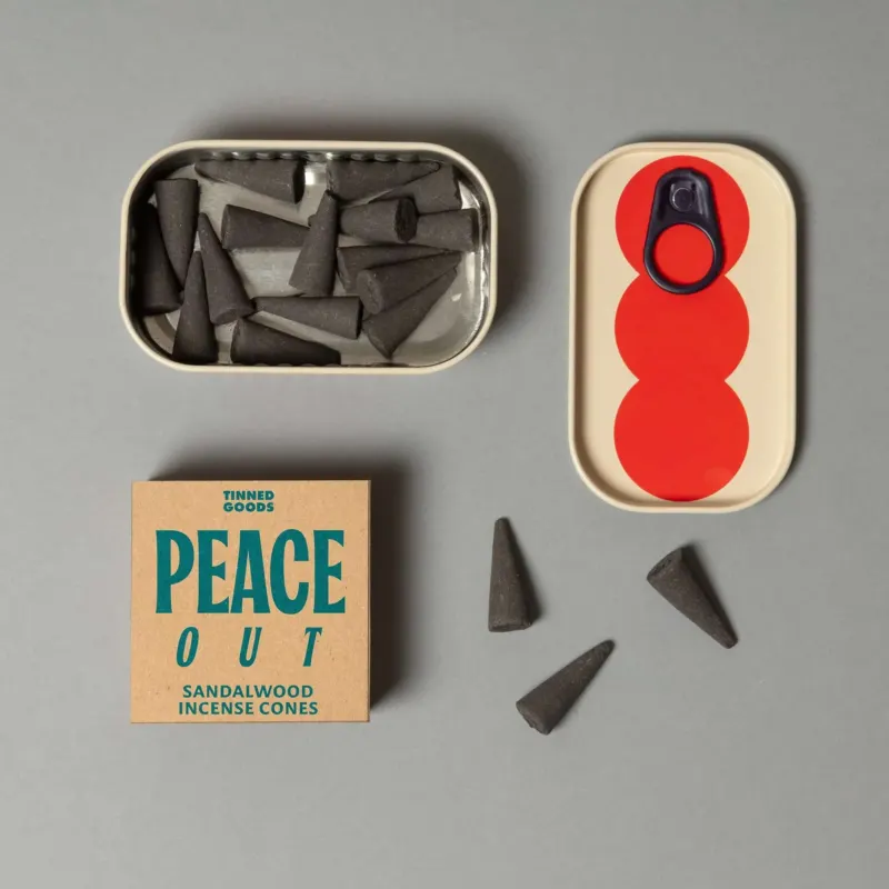 Räucherkegel "Peace Out" – Sandelholz · in Dose | Block Design