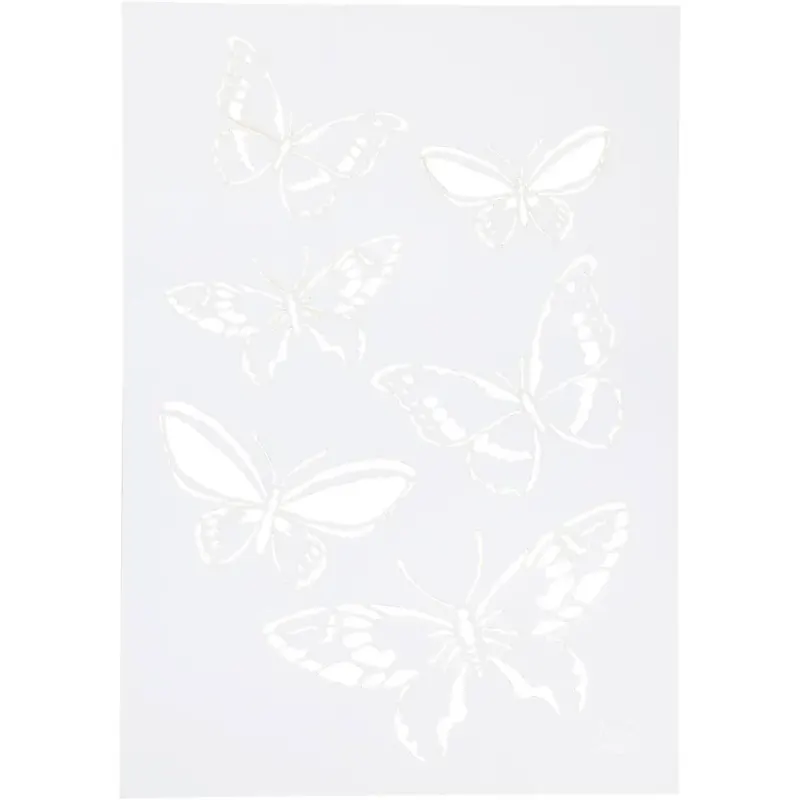 Stencil , butterfly, A4, sheet 210x297 mm