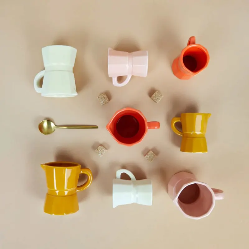 Kaffeetassen-Set "Moka Caramel" – Keramik · 4x 120 ml | Balvi