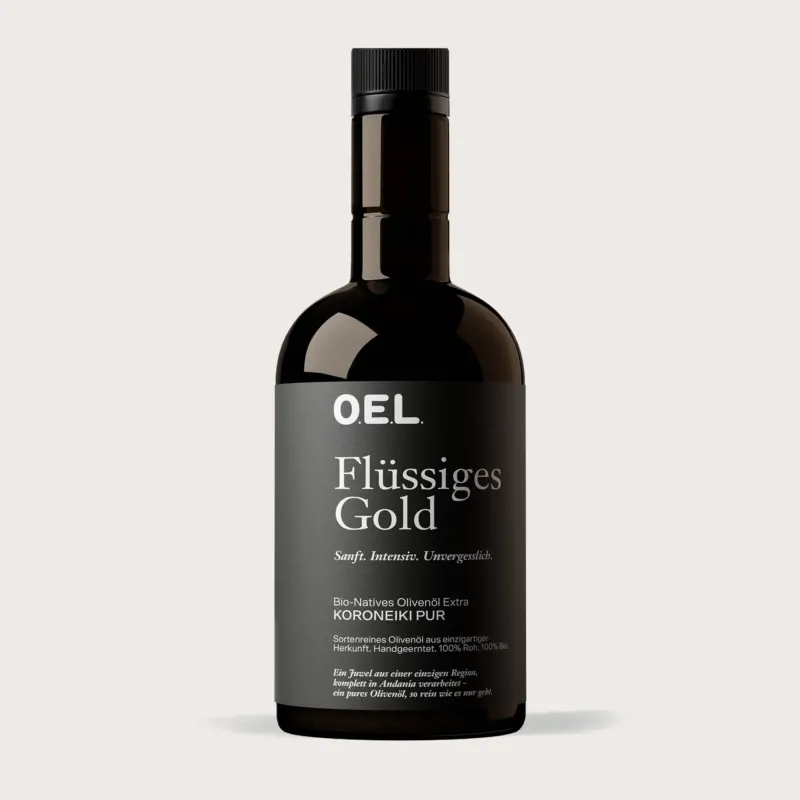 Bio-Olivenöl "Flüssiges Gold" – Glasflasche · 500 ml | O.E.L.