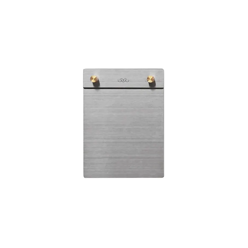 Memoblock "Desk Pad" A6 – Edelstahl · Messing | 100percent