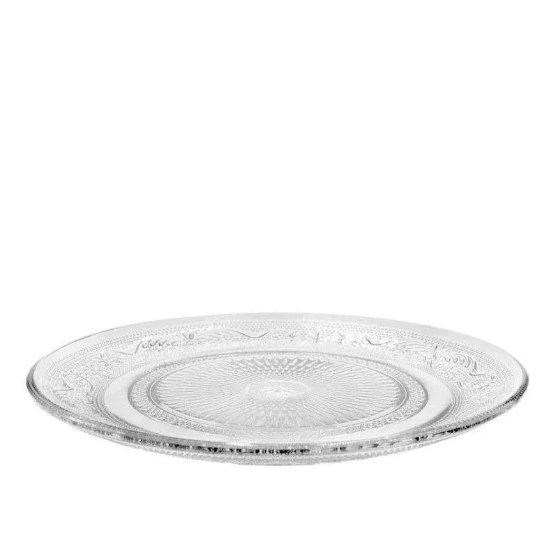 Glass Plate Tess Ø23 h2 cm Clear