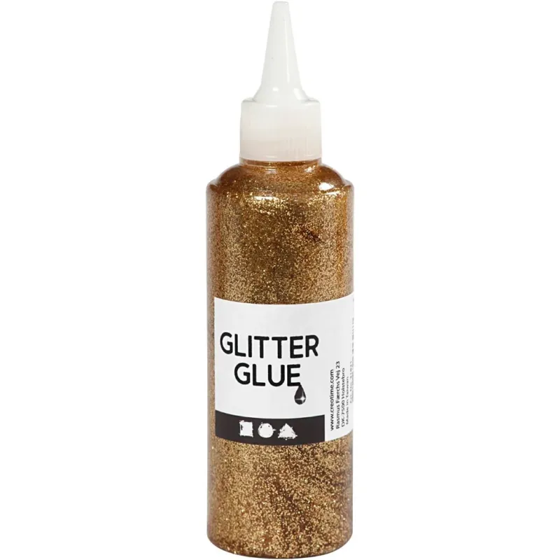 Glitter Glue, gold, 118 ml/ 1 bottle