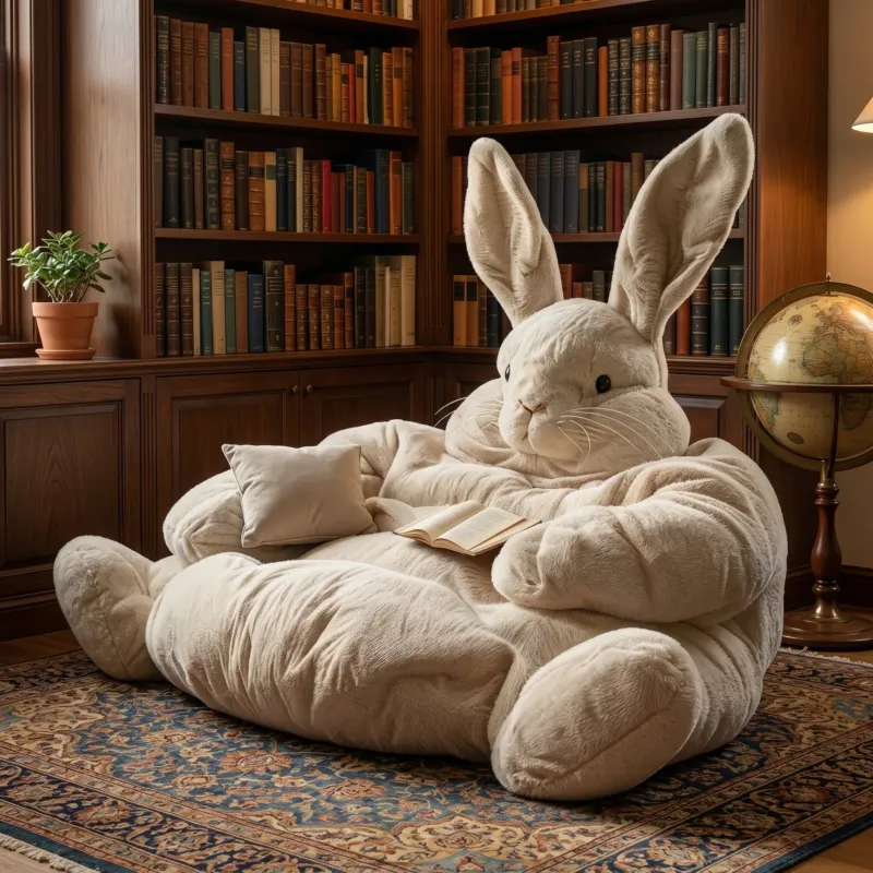 Cuddle Giant Plush Puppy Lounge Sofa - Image 0