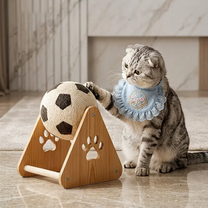 Mini Football Cat Exercise Training Toy Stand - Image 0
