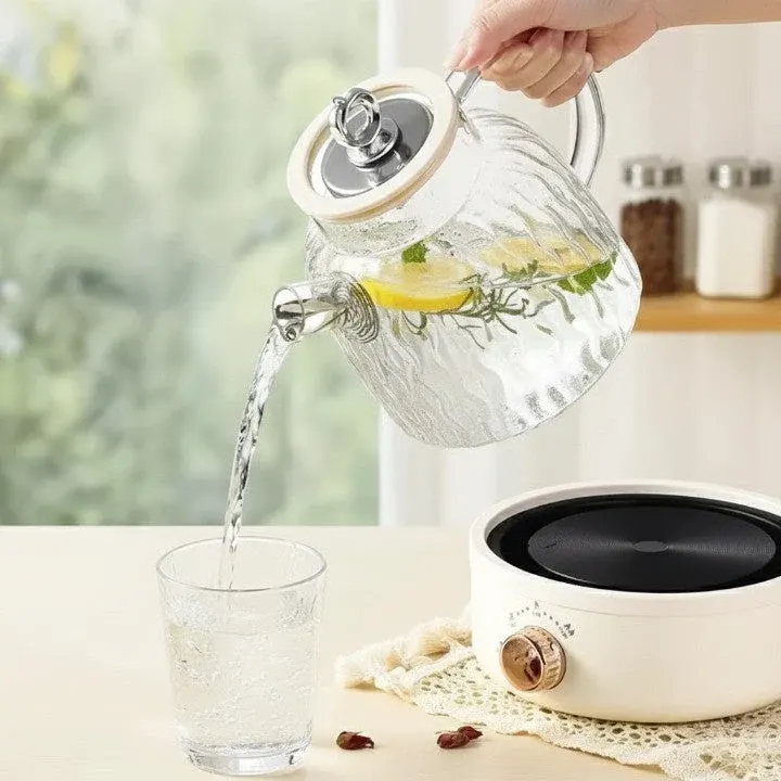Wavy Glass Heat Adjustable Tea Maker - Image 0