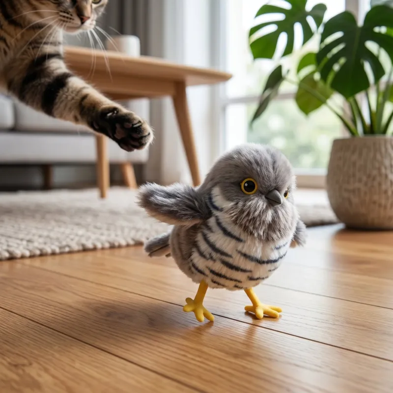 Chirping Bird Motion Cat Teaser Toy - Image 0