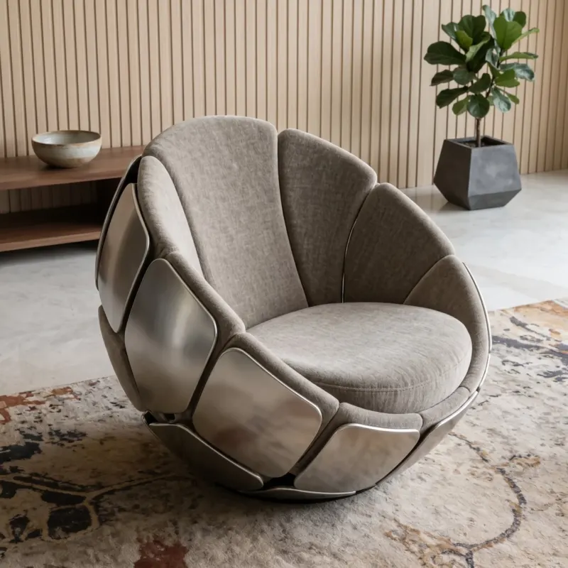 Bloom Cocoon Plush Accent Lounge Chair - Image 0