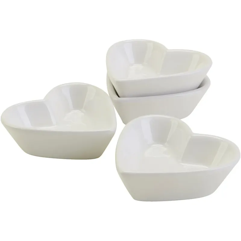 Heart-shaped bowls, dia. 8 cm, 12 pc