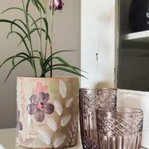 Pflanzentopf FLORA - Groß, handbemalt