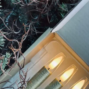 LED Weihnachtsbaumkerzen Gold - Set mit 10 Stück