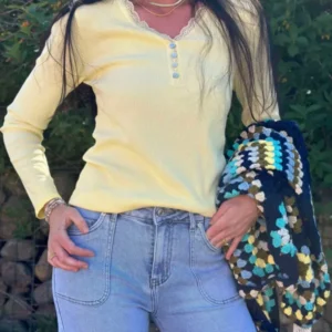 Bluse Masha mit Knöpfen - Summer yellow