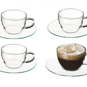 Expressotasse mit Unterteller 4er Set