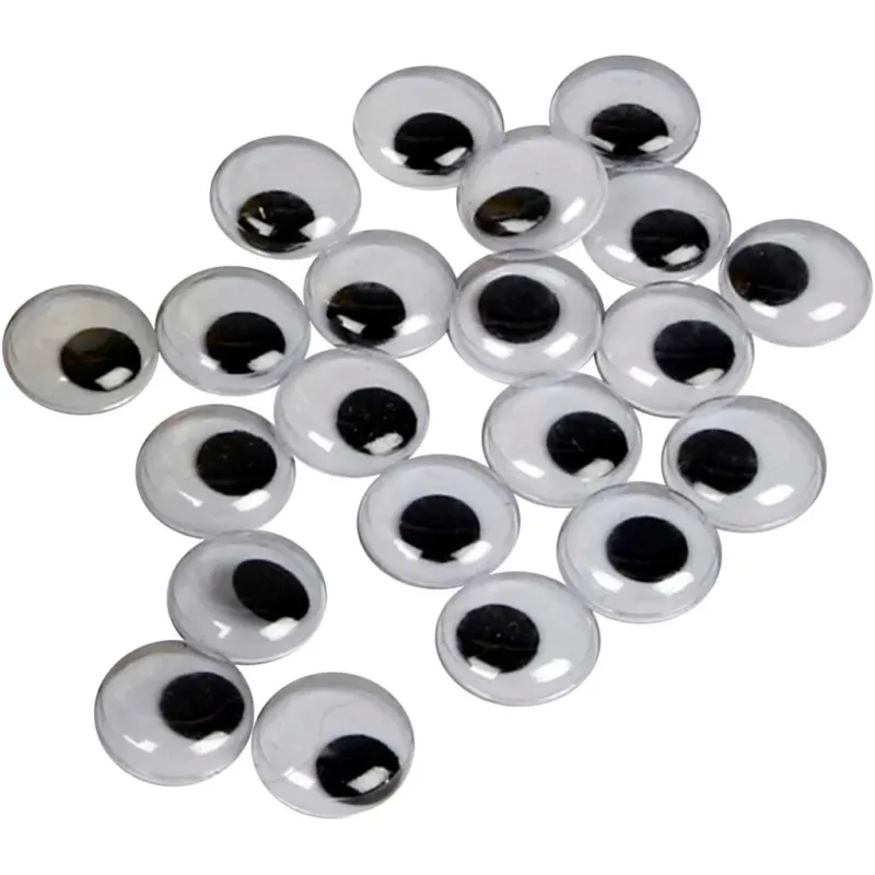 Wiggly Eyes, not sticky, dia. 14 mm, 30 pc