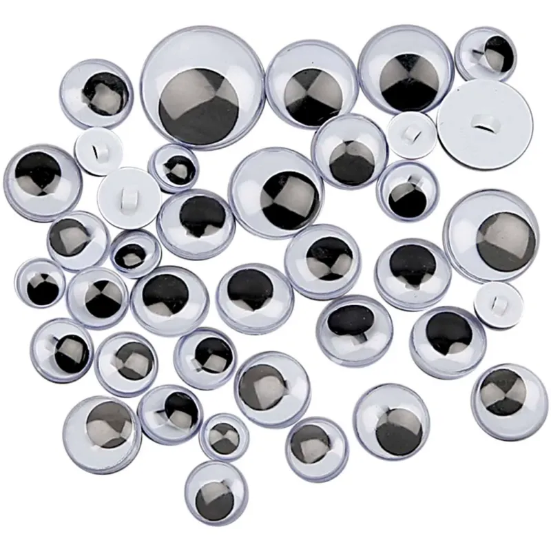 Googly Eyes, sew-on, sewing, dia. 8-20 mm, 24 asstd.
