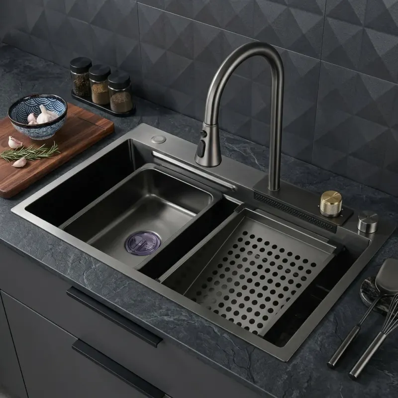 Elegant Stainless Steel Waterfall Kitchen Sink - Image 0
