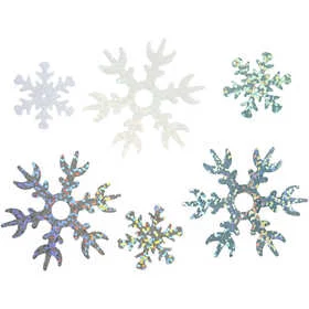 Sequins, size 25+45 mm, light blue, silver, white, 30 g