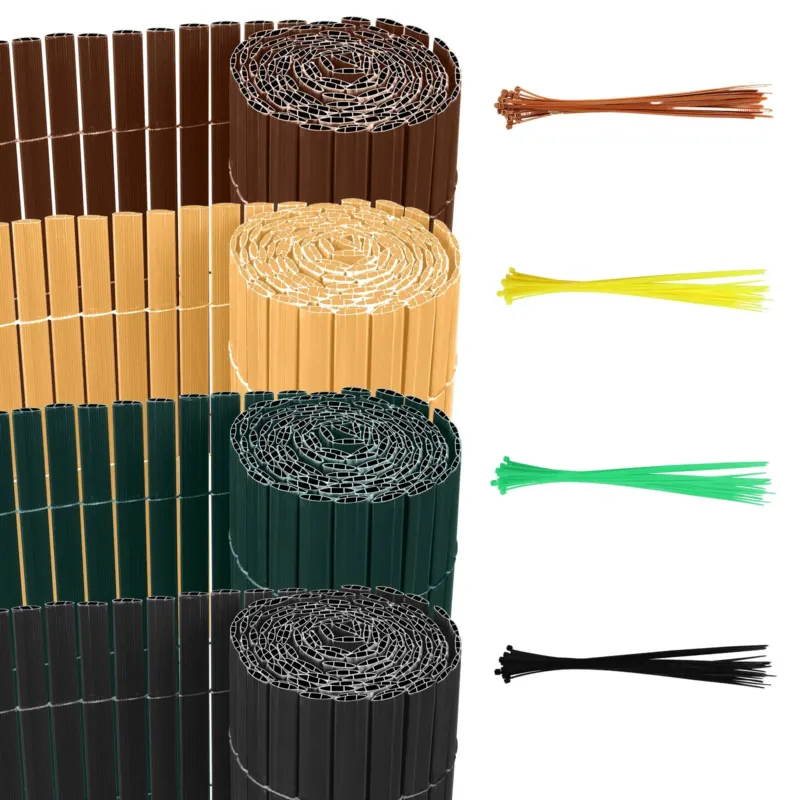 BMOT PVC Sichtschutzmatte mit Kabelbindern Doppelte Verstärkung