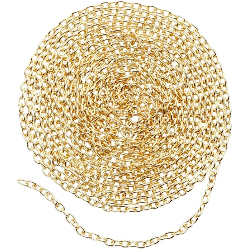 Chain, W: 2 mm, gold-plated, 20 m