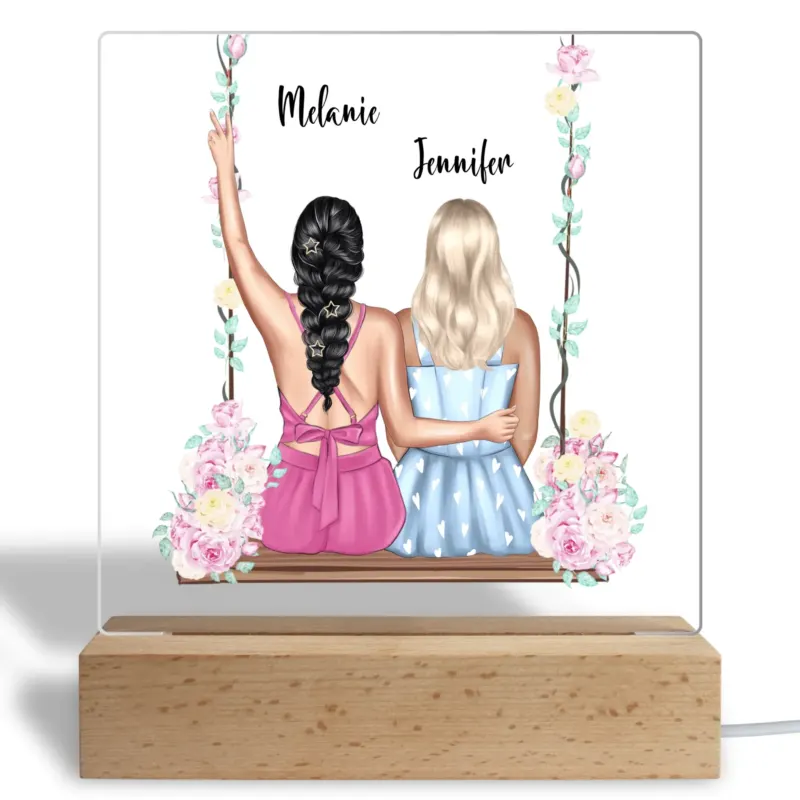Personalisiertes Acryl Glasbild - BFF Beste Freudin, Freundinnen Geschenk