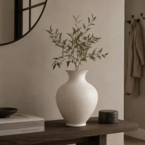 Vase aus Metall - Off-White 31 cm