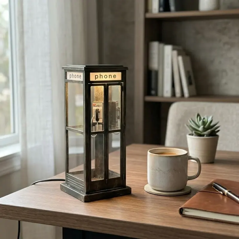 Retro Telephone Booth Table Lamp - Image 0