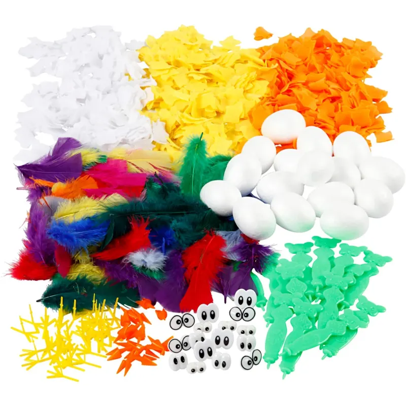 Kit To make Easter Chicks, H: 6 cm, 16 pc