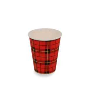 takeaware.nl Koffiebekers Kartonnen koffiebeker 150cc 6oz Schotse ruit scotty