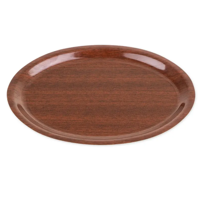 Tablett Holz Dekor Serviertablett Rutschfest 26 x 20 cm - CPGASTRO