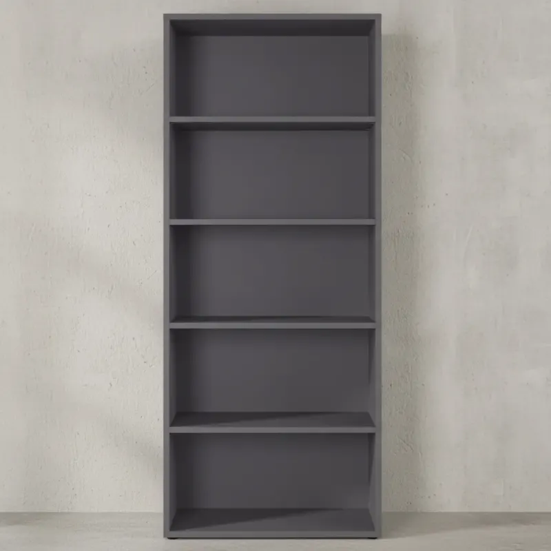 Aktenregal Universal XL hoch 197cm 80cm breit | 5 Ordnerhöhen Graphit | Büroregal Made in Germany | Büromöbel "Frankfurt" Kadima Design_#sku_BARK4235_547#