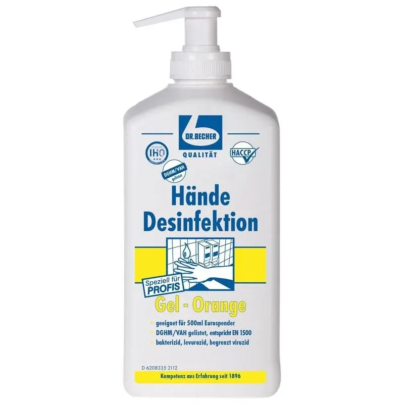 Dr. Becher Hände Desinfektion Gel Orange - 500 ml | Packung (500 ml)