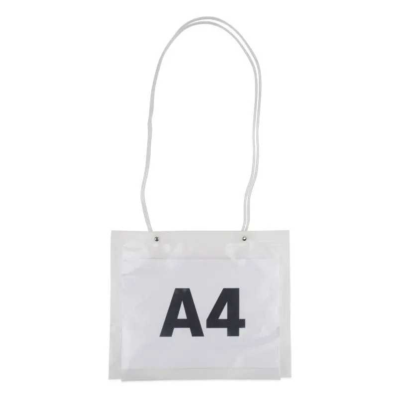 Luxuriöse Kunststoff-Schultertasche mit A4-Einschubfenster 35x28 cm Halbtransparent (100 Stück) [FP-DQC022]
