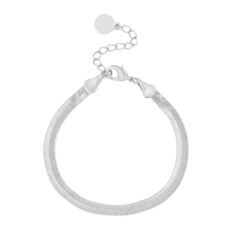 Damen Armband breit 'Basic' silber
