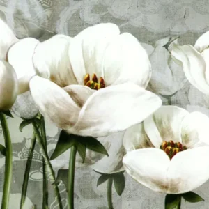 Duschrückwand-Abstraktes Blumen Tapetendesign