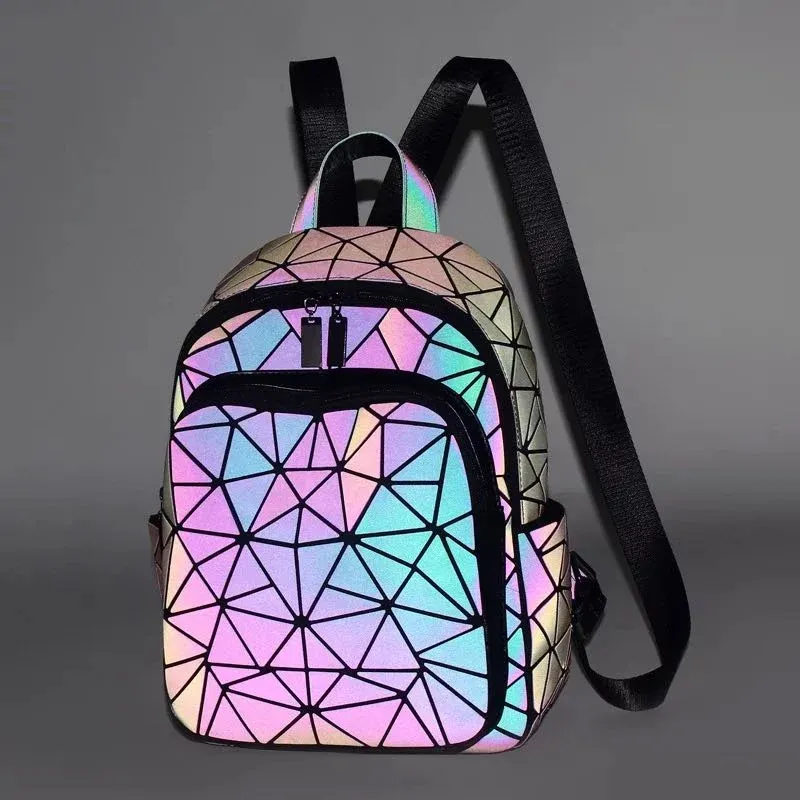 Rainbow Rise Luminous Holographic Backpack - Image 0