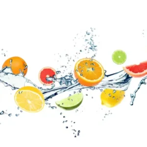 Küchenrückwand-Zitrus-Splash Weiß Gelb Grün