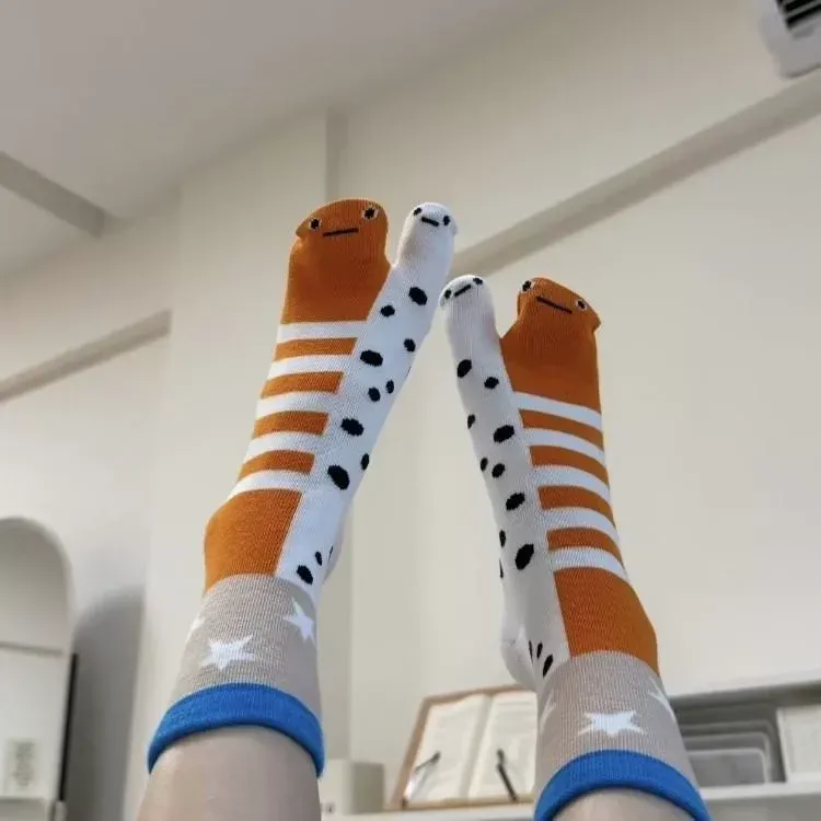 Playful Eel Stripe Cozy Crew Socks - Image 0