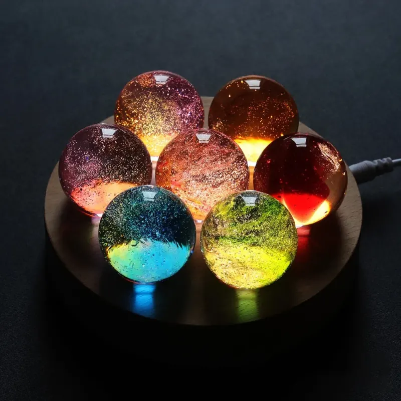 Colorful Luminous Galaxy Crystal Table Set - Image 0