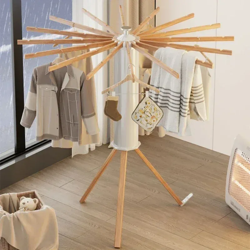 Space Saving Foldable Rotary Clothes Drying Rack - Image 0