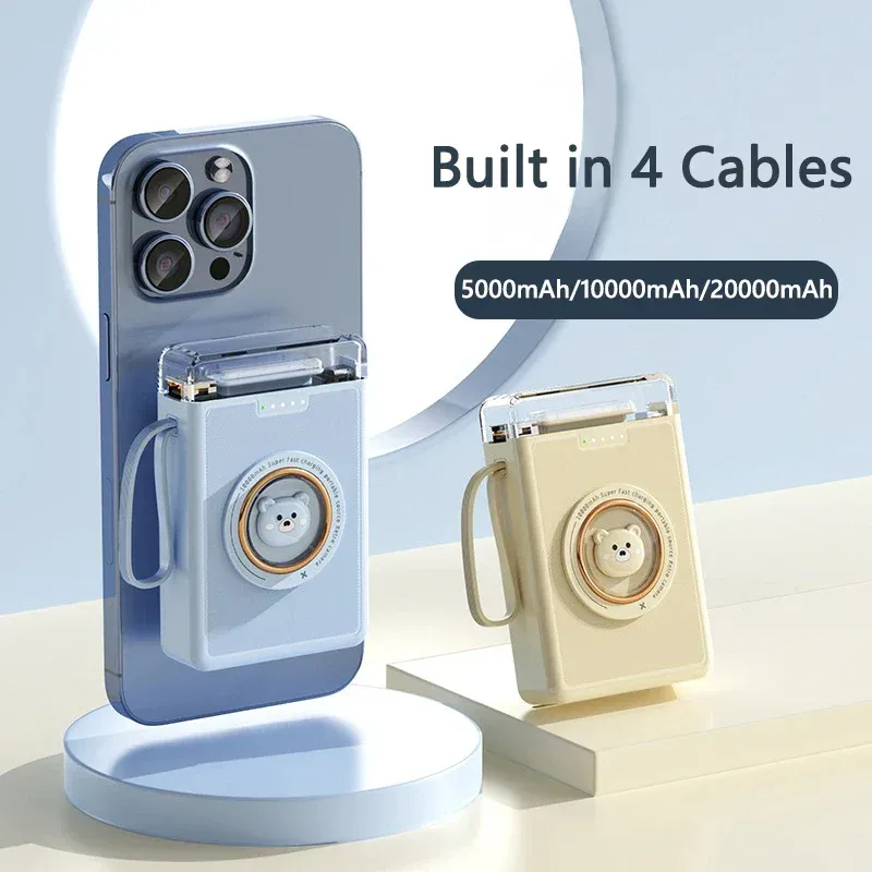 Mini Cute Built-in Cable LED Powerbank - Image 0