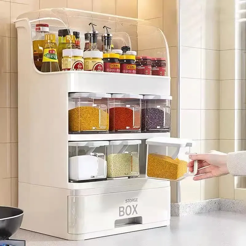 Easy Dispenser Kitchen Spice Organizer Box - Image 0