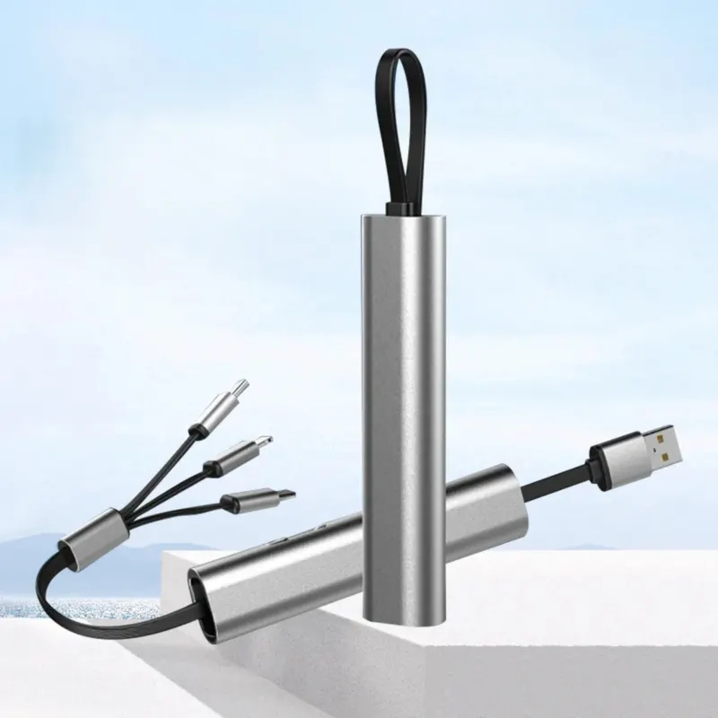 3in1 Metal Anti-Scratch Fast USB Smart Charging Cable - Image 0