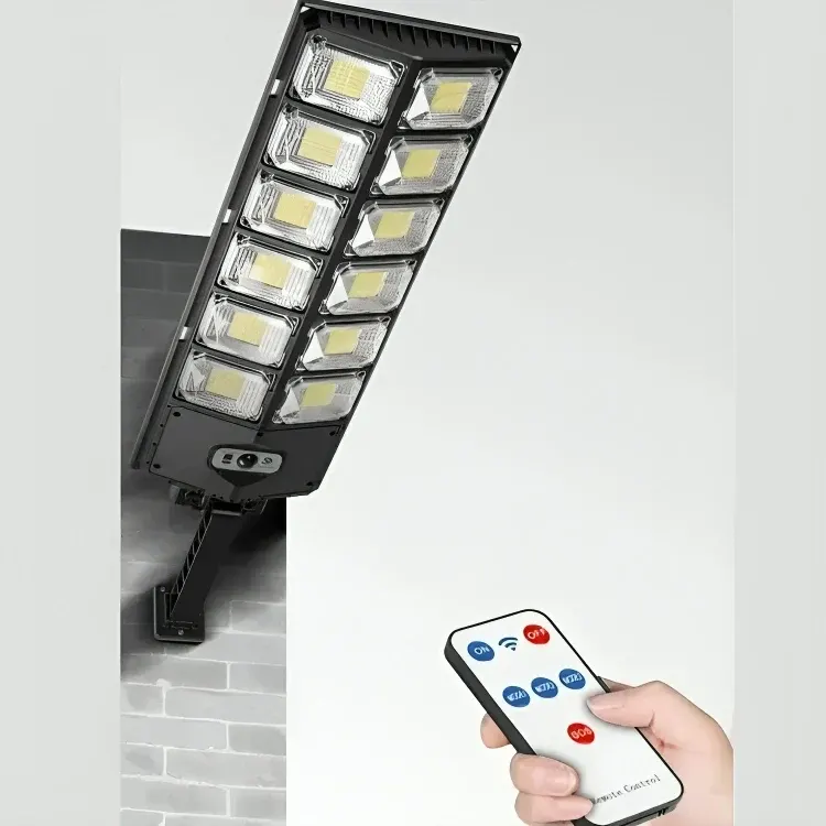 Solar LED Motion Sensor Wall Lamp Remote Control Garden Light - Image 0