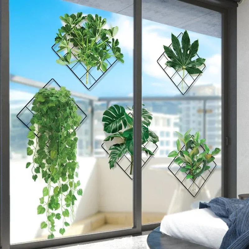 3D Nature Wind Green Plant Wall Sticker - Image 0